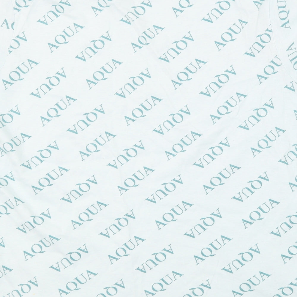 Primark Womens Blue Geometric  Basic T-Shirt Size 14