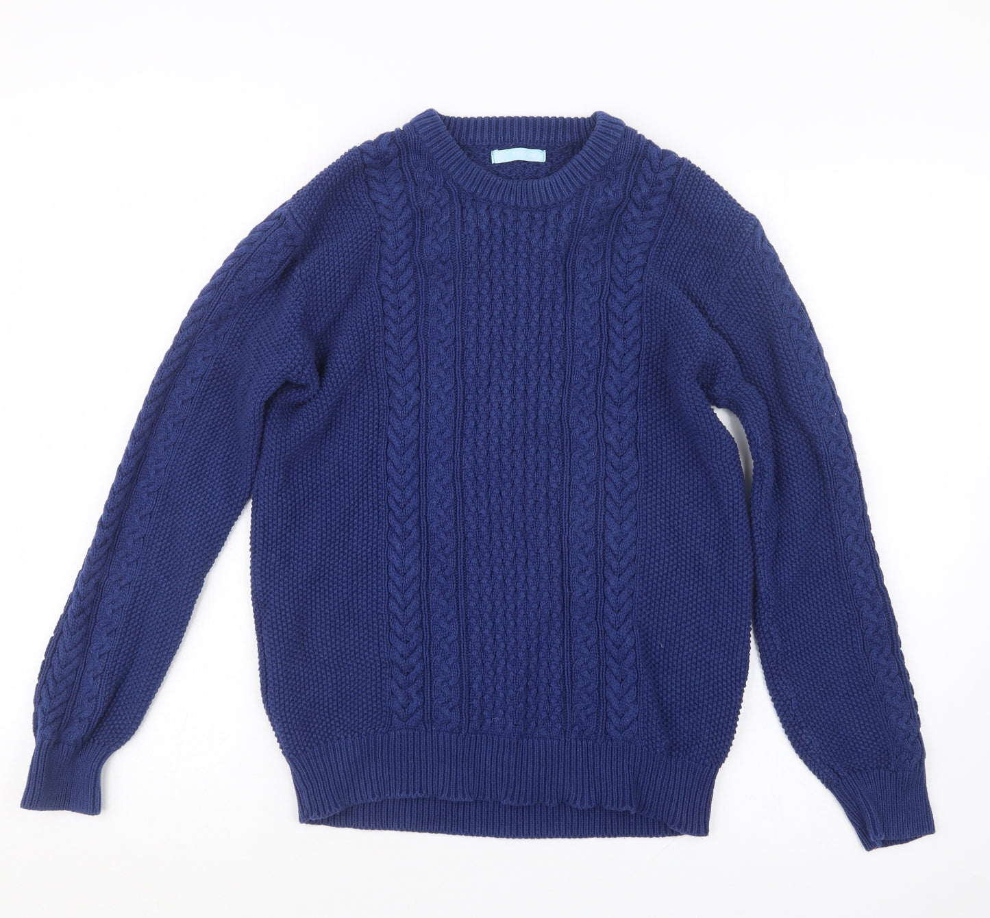 Avenue Womens Blue  Knit Pullover Jumper Size 12