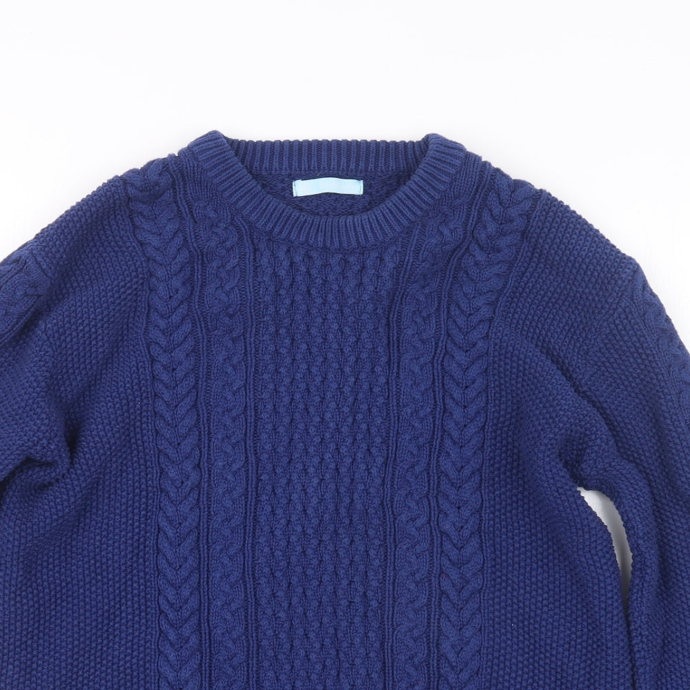 Avenue Womens Blue  Knit Pullover Jumper Size 12