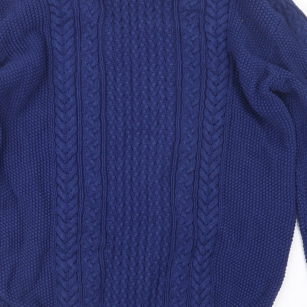 Avenue Womens Blue  Knit Pullover Jumper Size 12