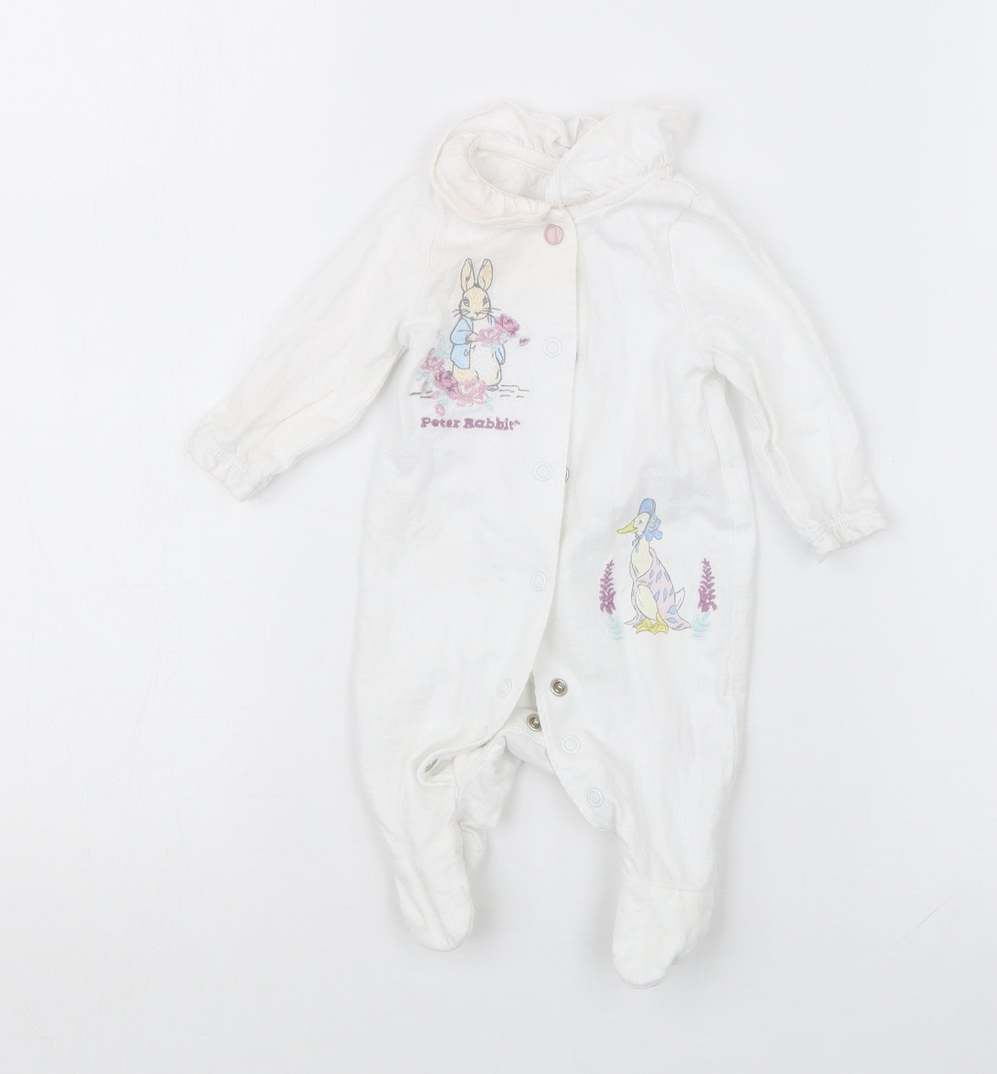 TU Girls White   Coverall Outfit/Set Size Newborn  - Peter Rabbit