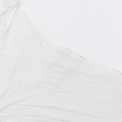 PRETTYLITTLETHING Womens White   Cropped T-Shirt Size 10