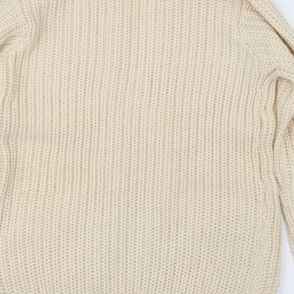 Brave Soul Womens Beige  Knit Cardigan Jumper Size M