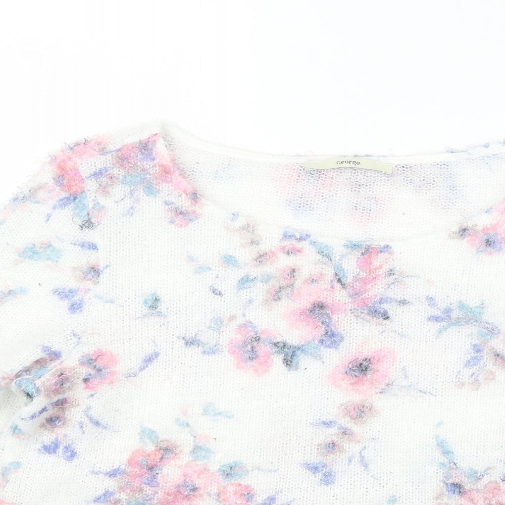 George Womens White   Pullover Jumper Size 14