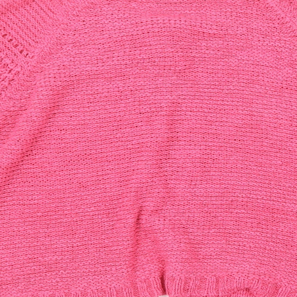 Marks and Spencer Womens Pink  Knit Cardigan Jumper Size 14