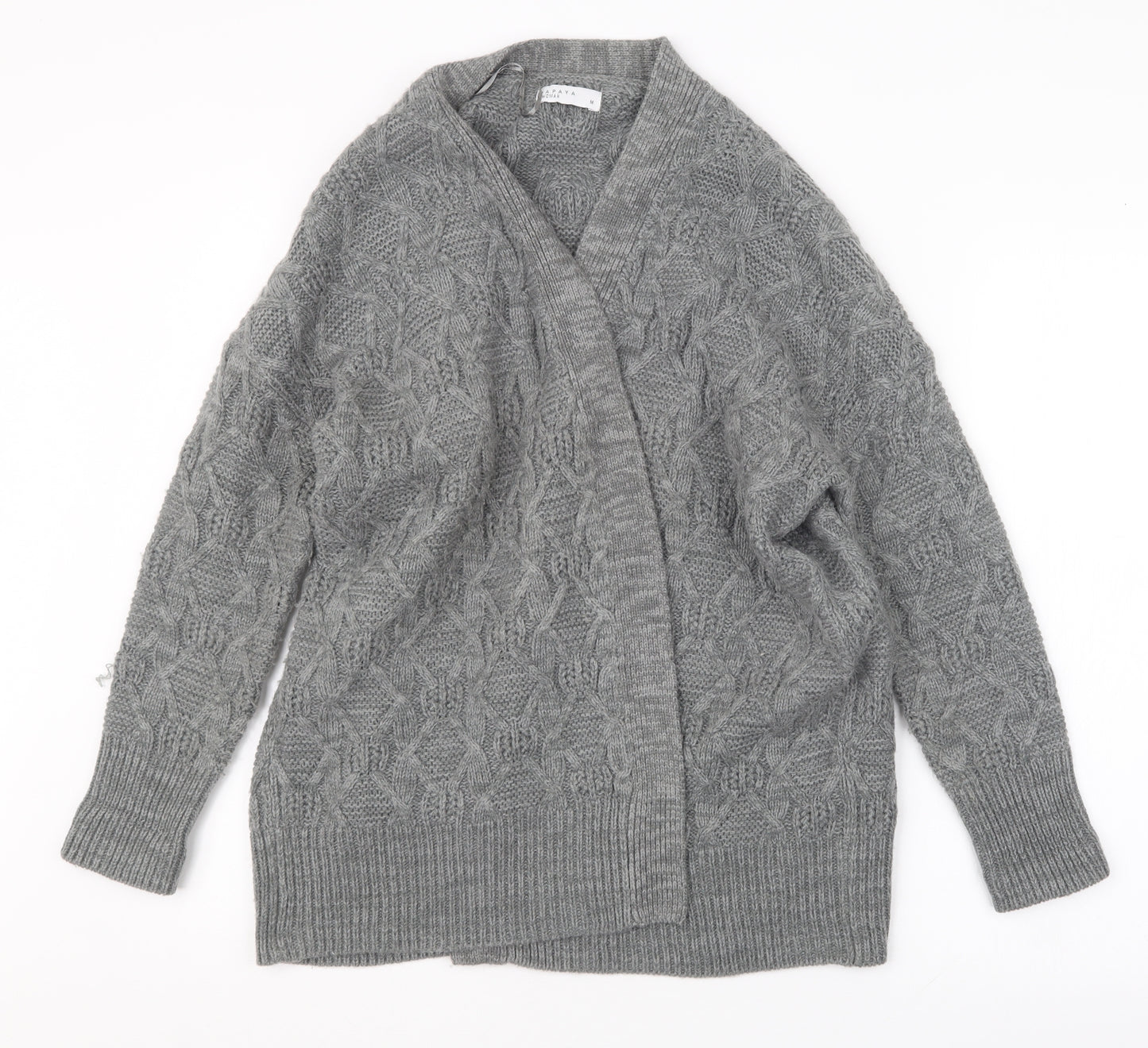 Papaya Womens Grey  Knit Cardigan Jumper Size M