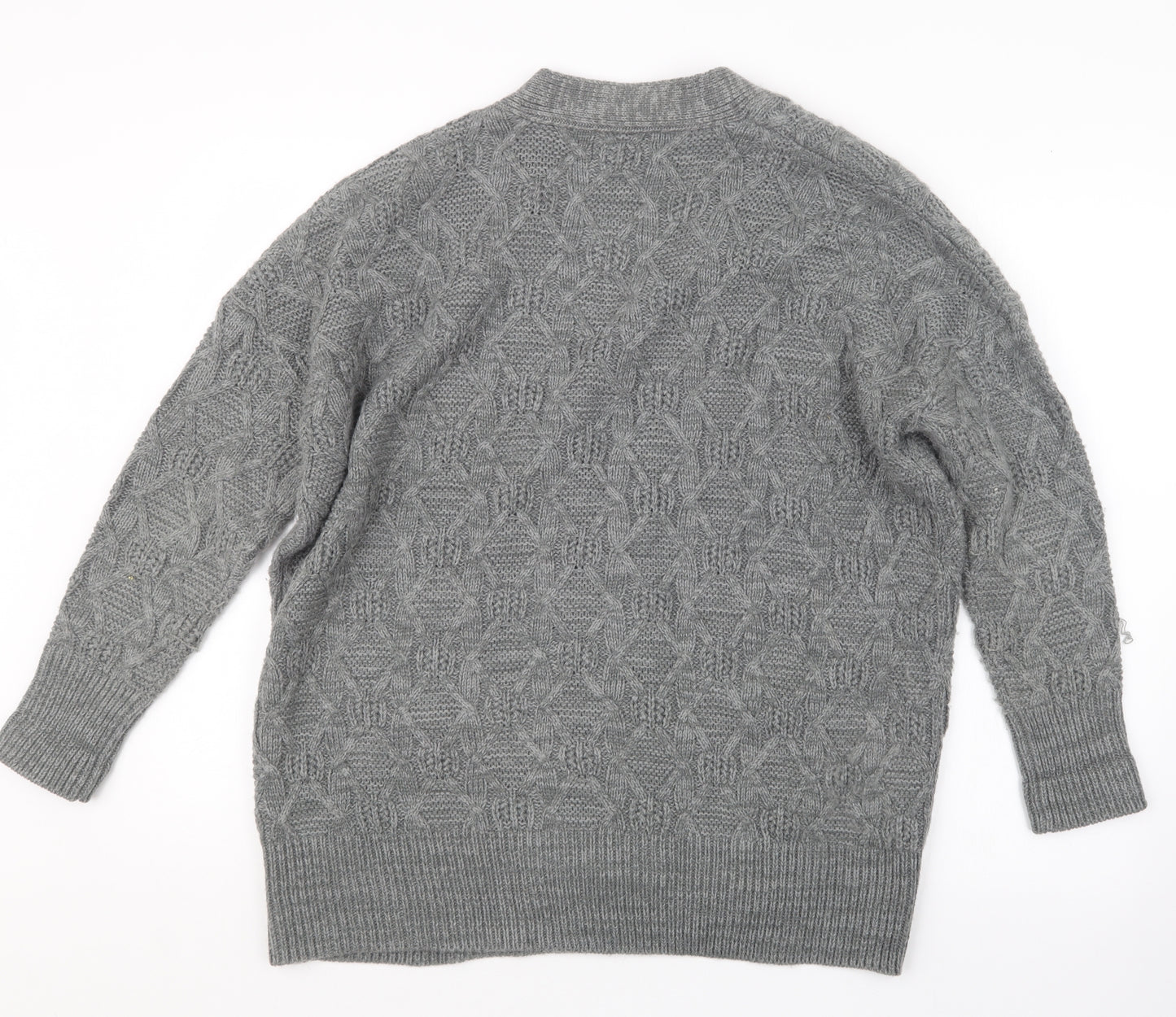 Papaya Womens Grey  Knit Cardigan Jumper Size M
