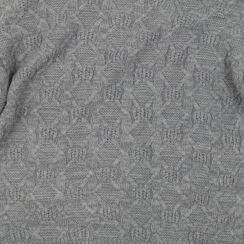 Papaya Womens Grey  Knit Cardigan Jumper Size M