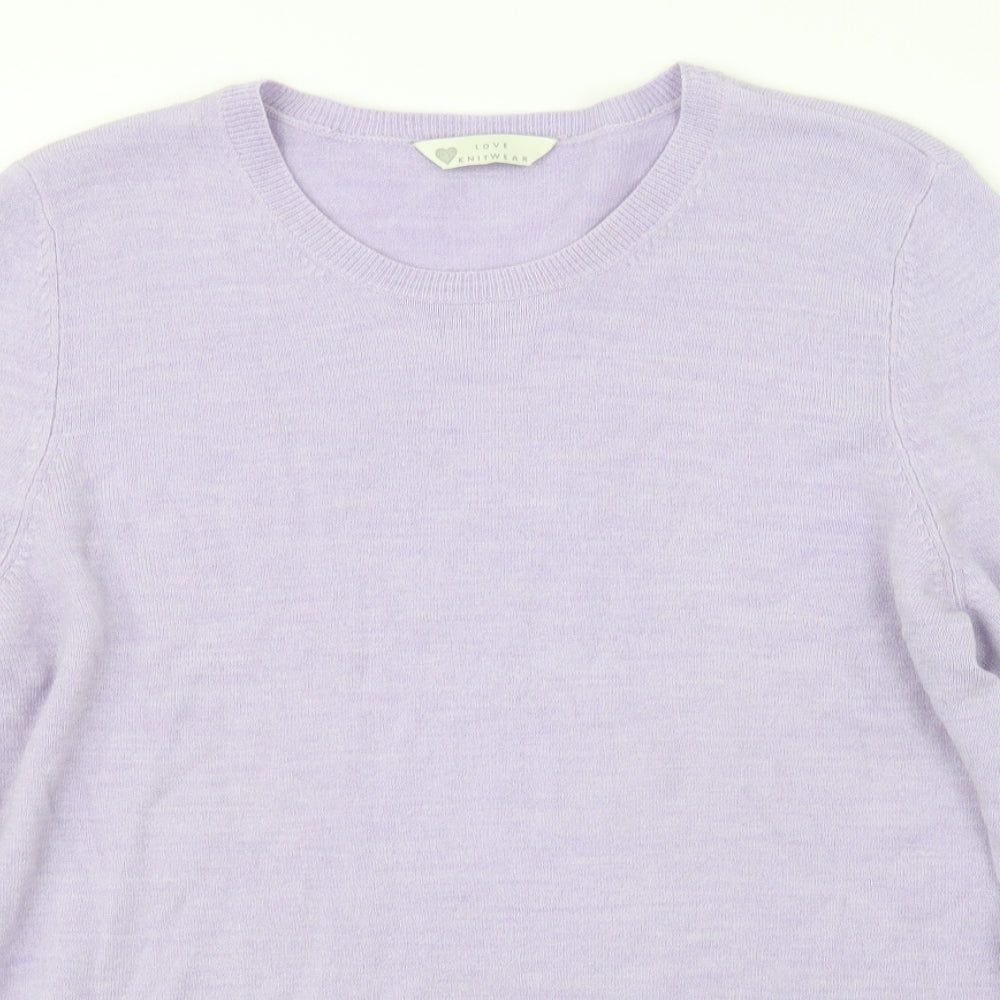 BHS Womens Purple  Knit Pullover Jumper Size 14