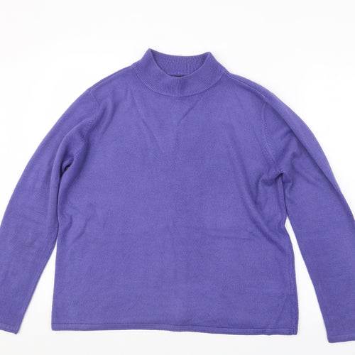 BM Womens Purple  Knit Pullover Jumper Size L