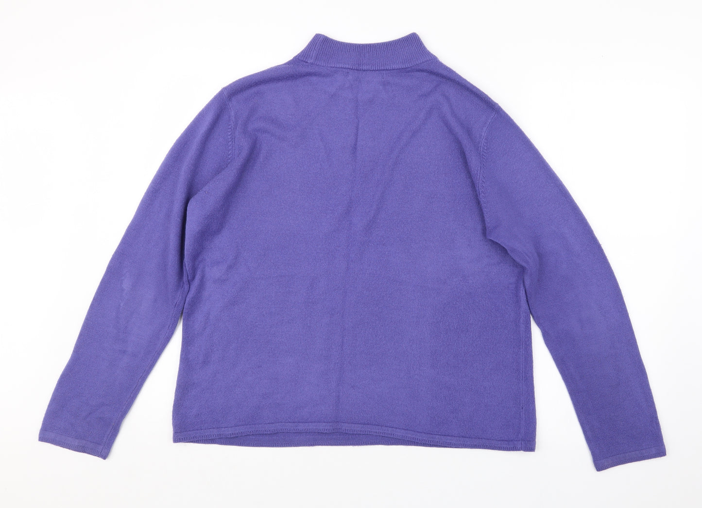 BM Womens Purple  Knit Pullover Jumper Size L