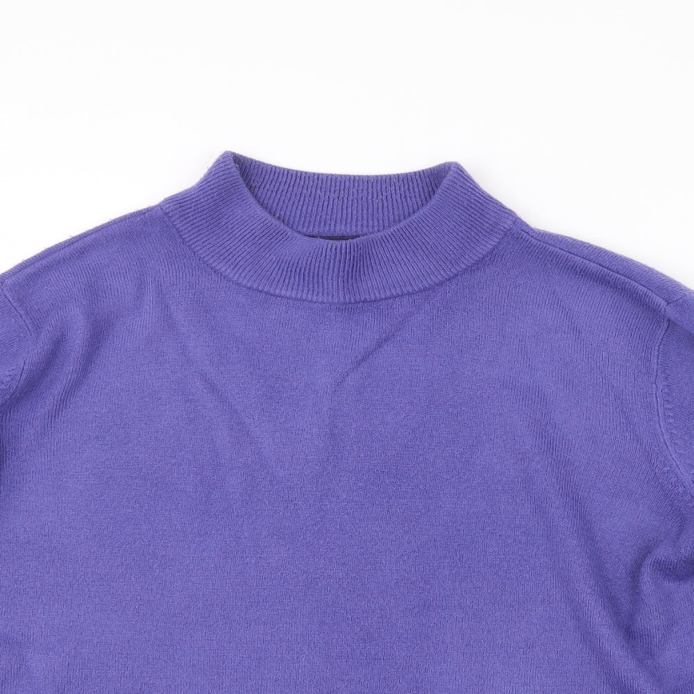 BM Womens Purple  Knit Pullover Jumper Size L