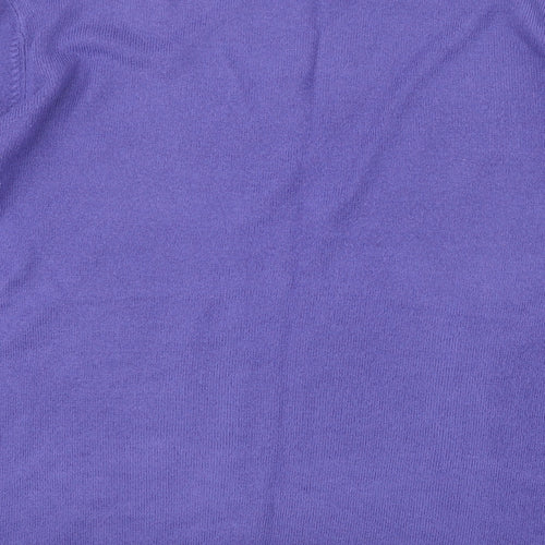 BM Womens Purple  Knit Pullover Jumper Size L