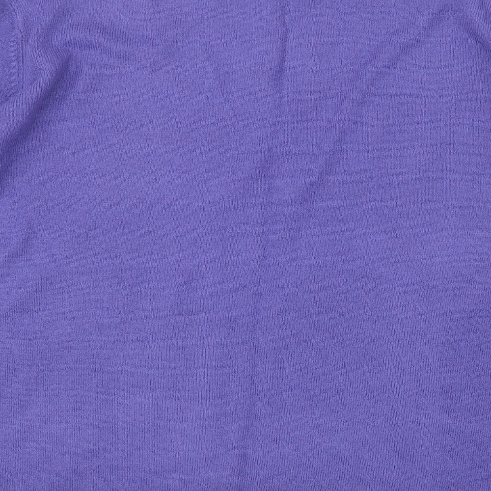 BM Womens Purple  Knit Pullover Jumper Size L