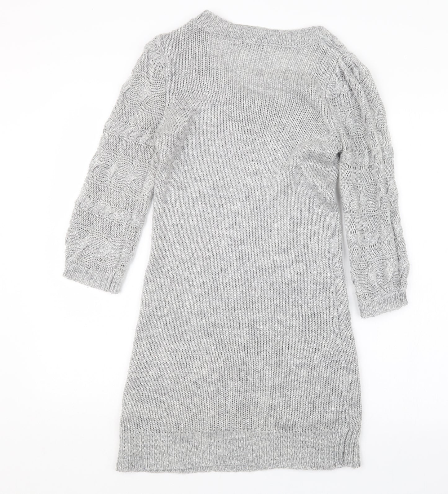 Internacionale Womens Grey  Knit Jumper Dress  Size 8