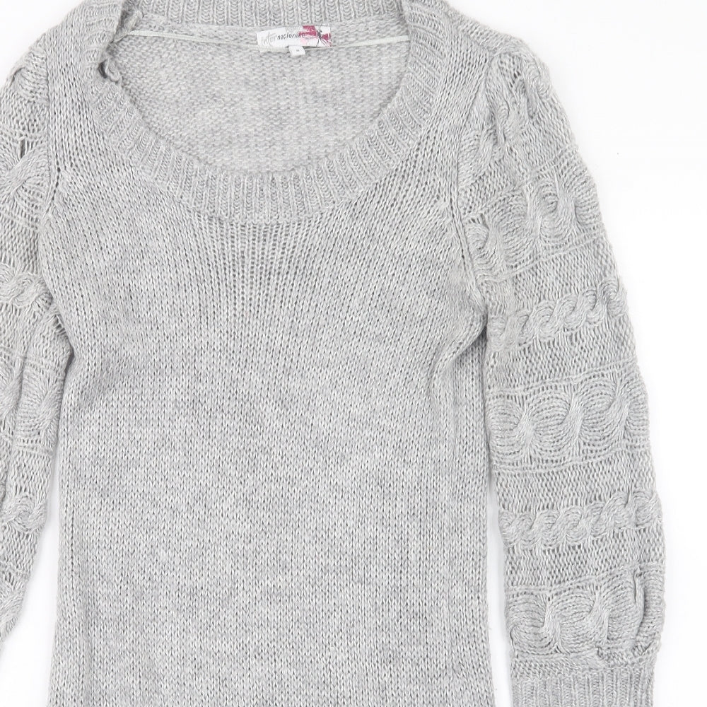 Internacionale Womens Grey  Knit Jumper Dress  Size 8