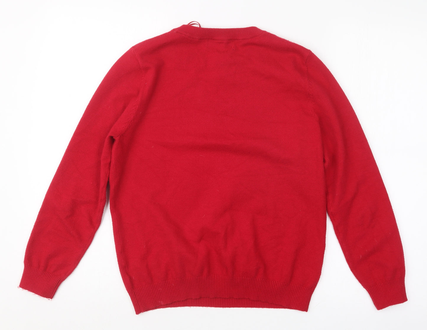 Paramour Womens Red  Knit Pullover Jumper Size M