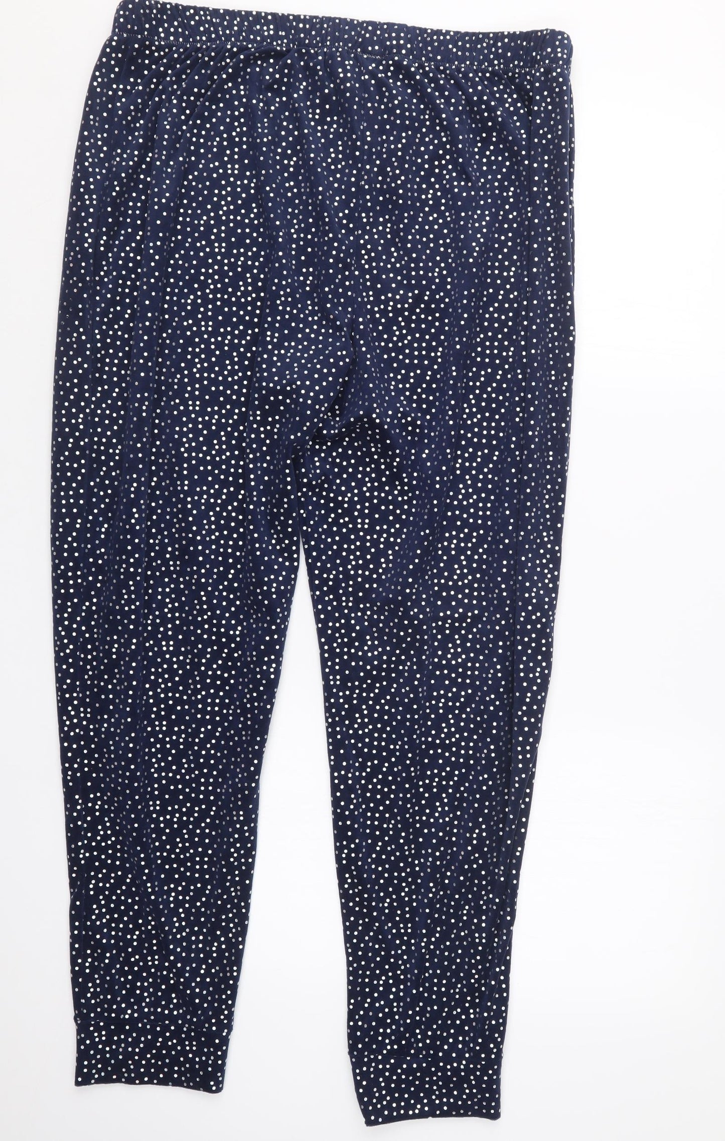 Matalan Womens Blue Geometric  Capri Pyjama Pants Size 16