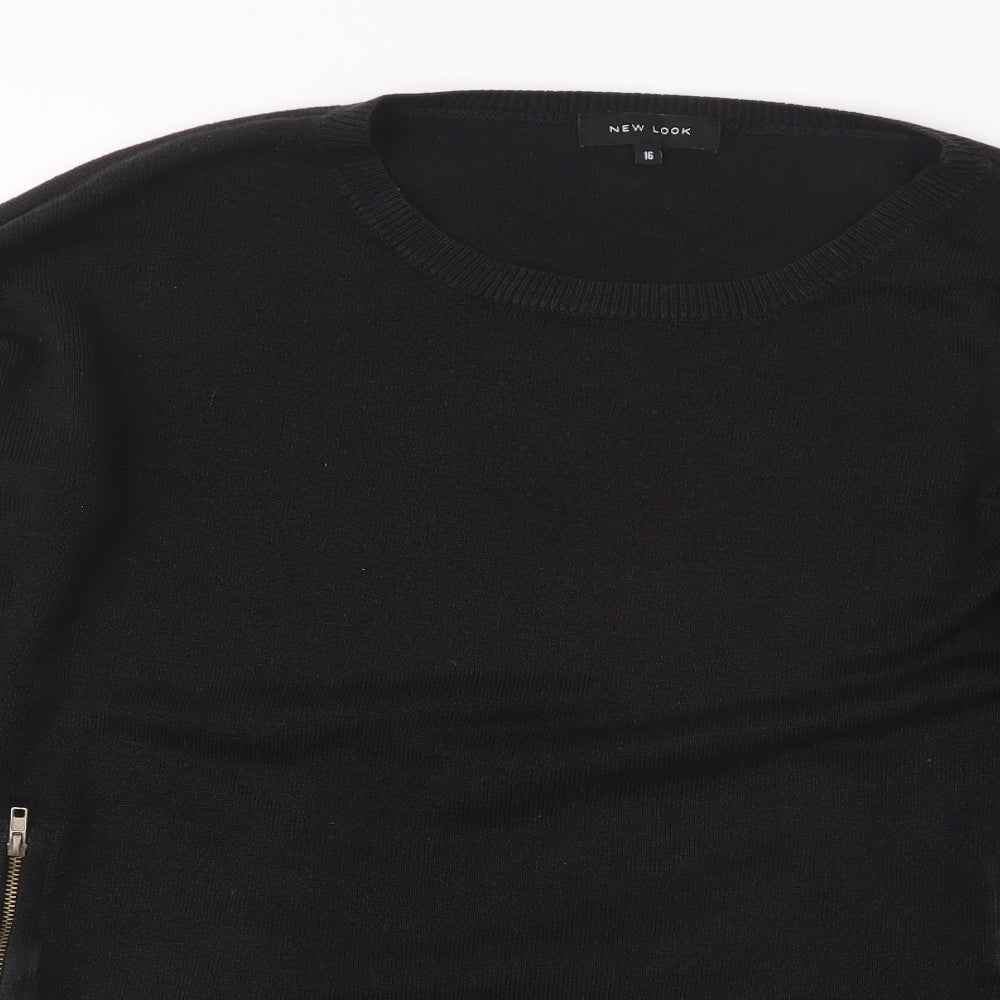 New Look Maternity Womens Black  Knit Pullover Jumper Size 16