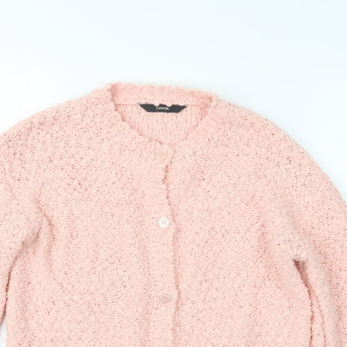George Girls Pink   Cardigan Jumper Size 10-11 Years