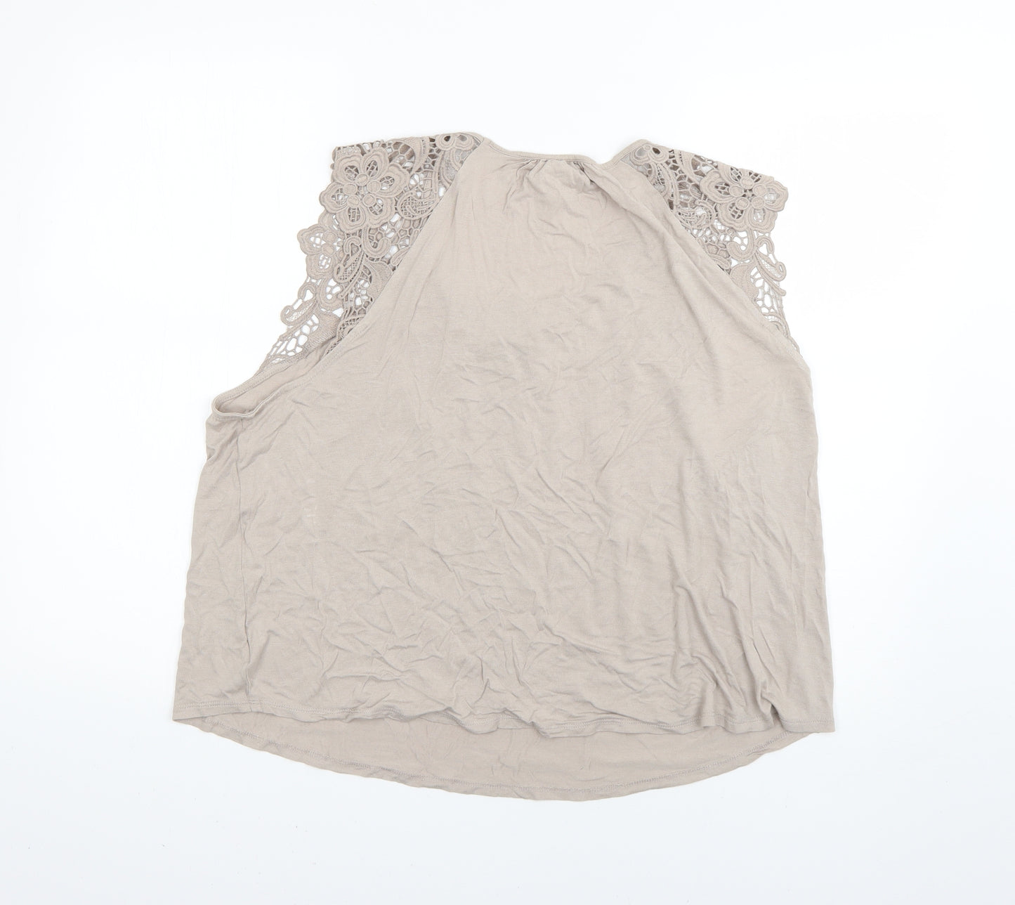 H&M Womens Beige   Basic Blouse Size XL