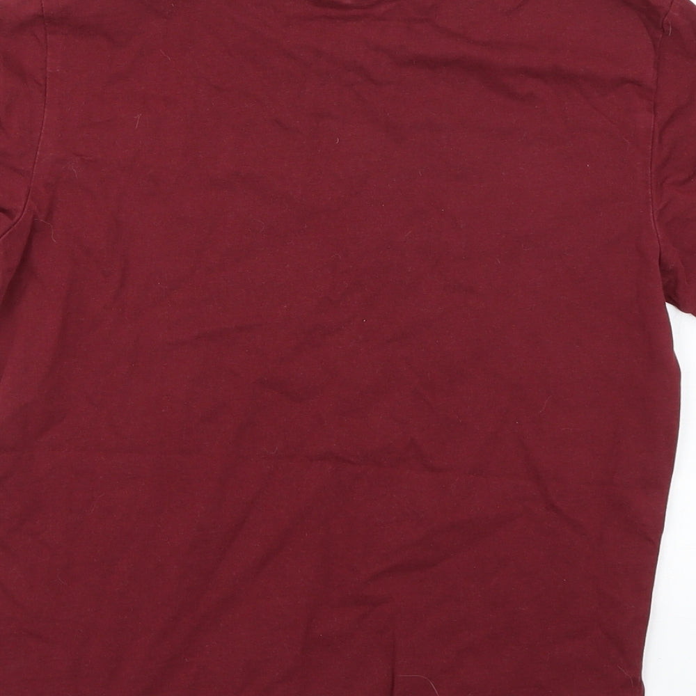 Topshop Womens Red   Basic T-Shirt Size 10