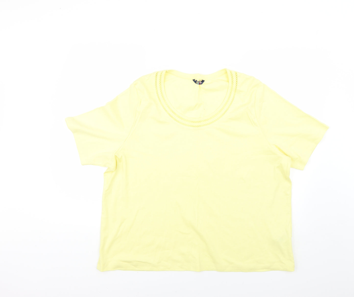 Marks and Spencer Womens Yellow   Basic T-Shirt Size 22