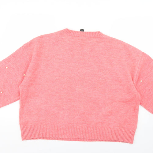 New Look Womens Pink   Pullover Jumper Size L