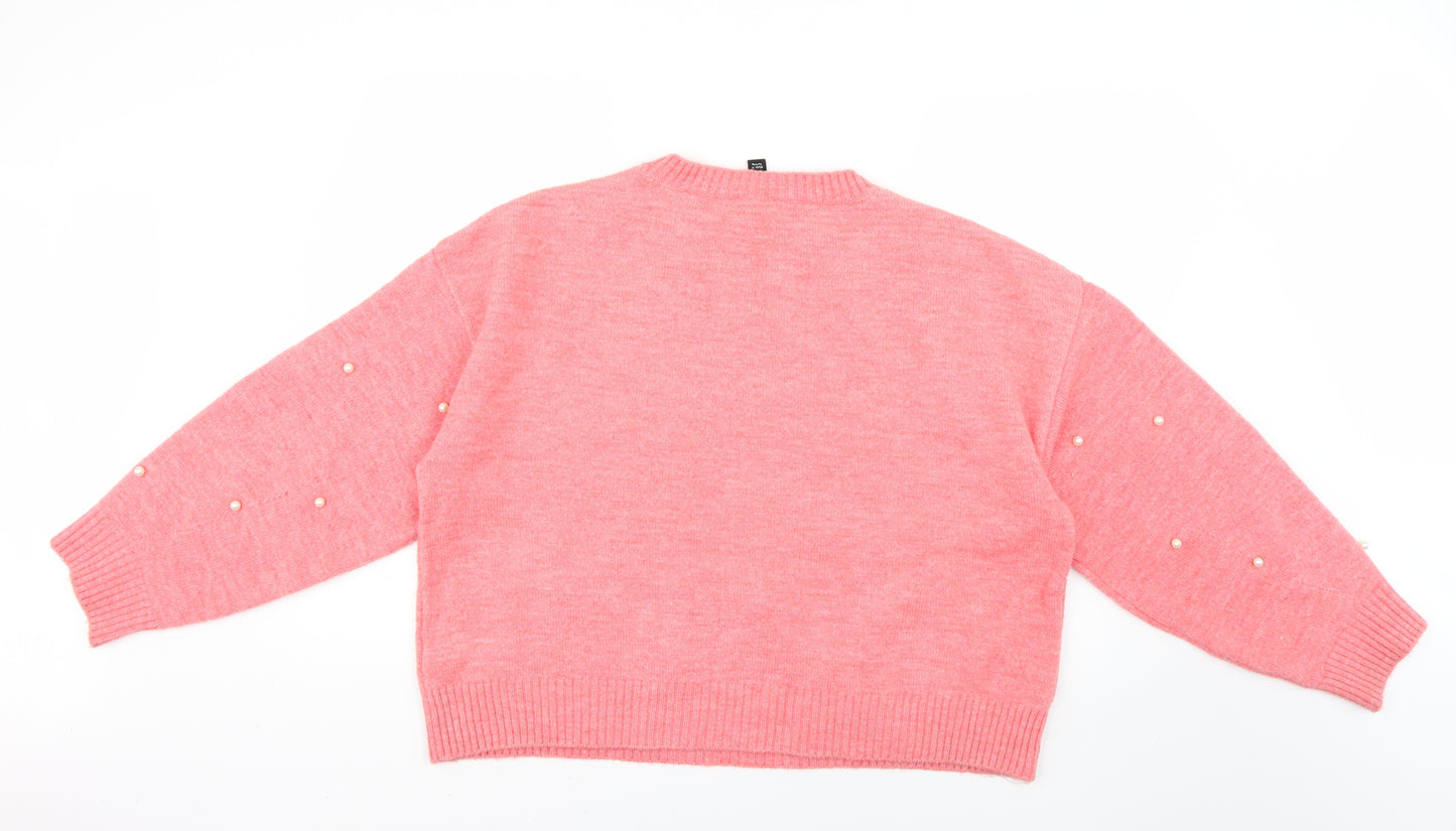 New Look Womens Pink   Pullover Jumper Size L