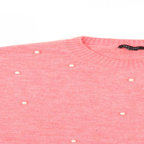 New Look Womens Pink   Pullover Jumper Size L