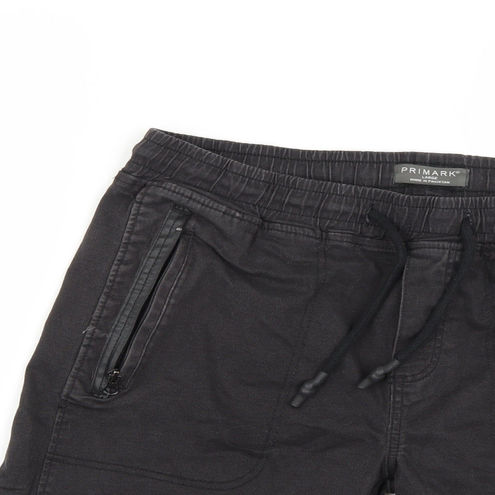 Primark Mens Black   Chino Shorts Size L