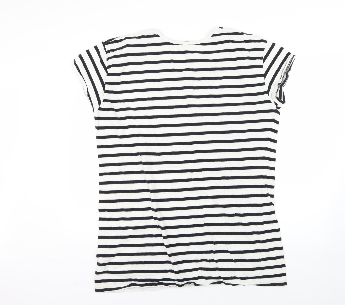 Miso Womens Multicoloured Striped  Basic T-Shirt Size 14