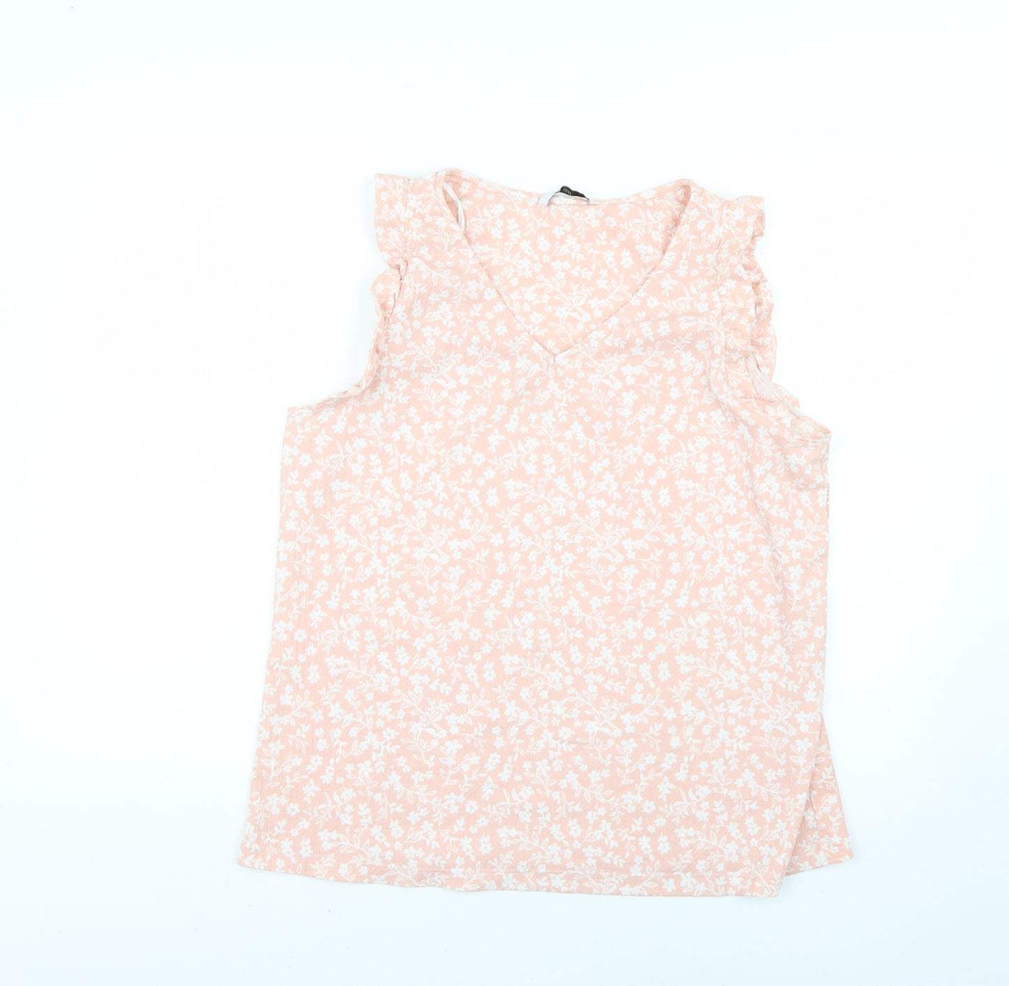 TU Womens Pink Floral  Basic Blouse Size 16