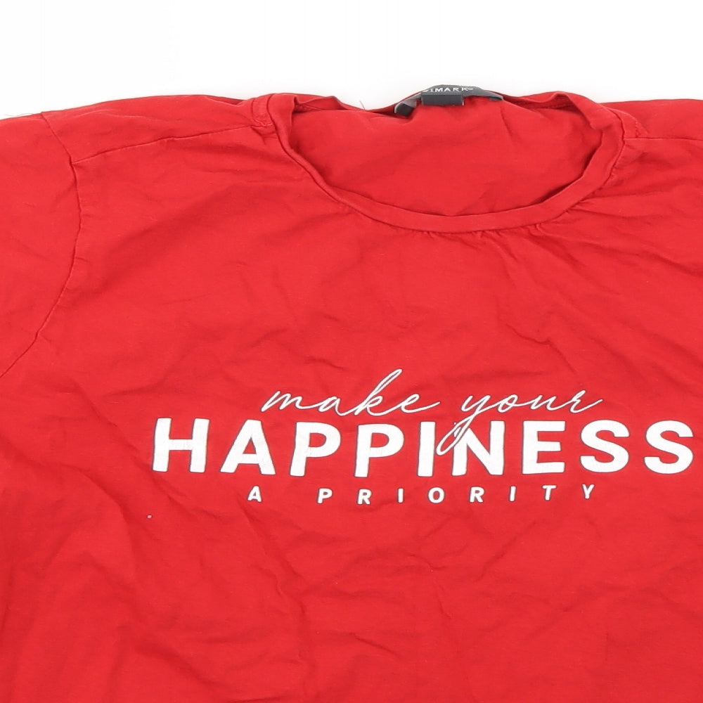 Womens Red   Basic T-Shirt Size 20