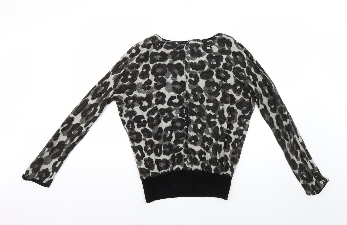 vegas Womens Brown Animal Print  Pullover Jumper Size M