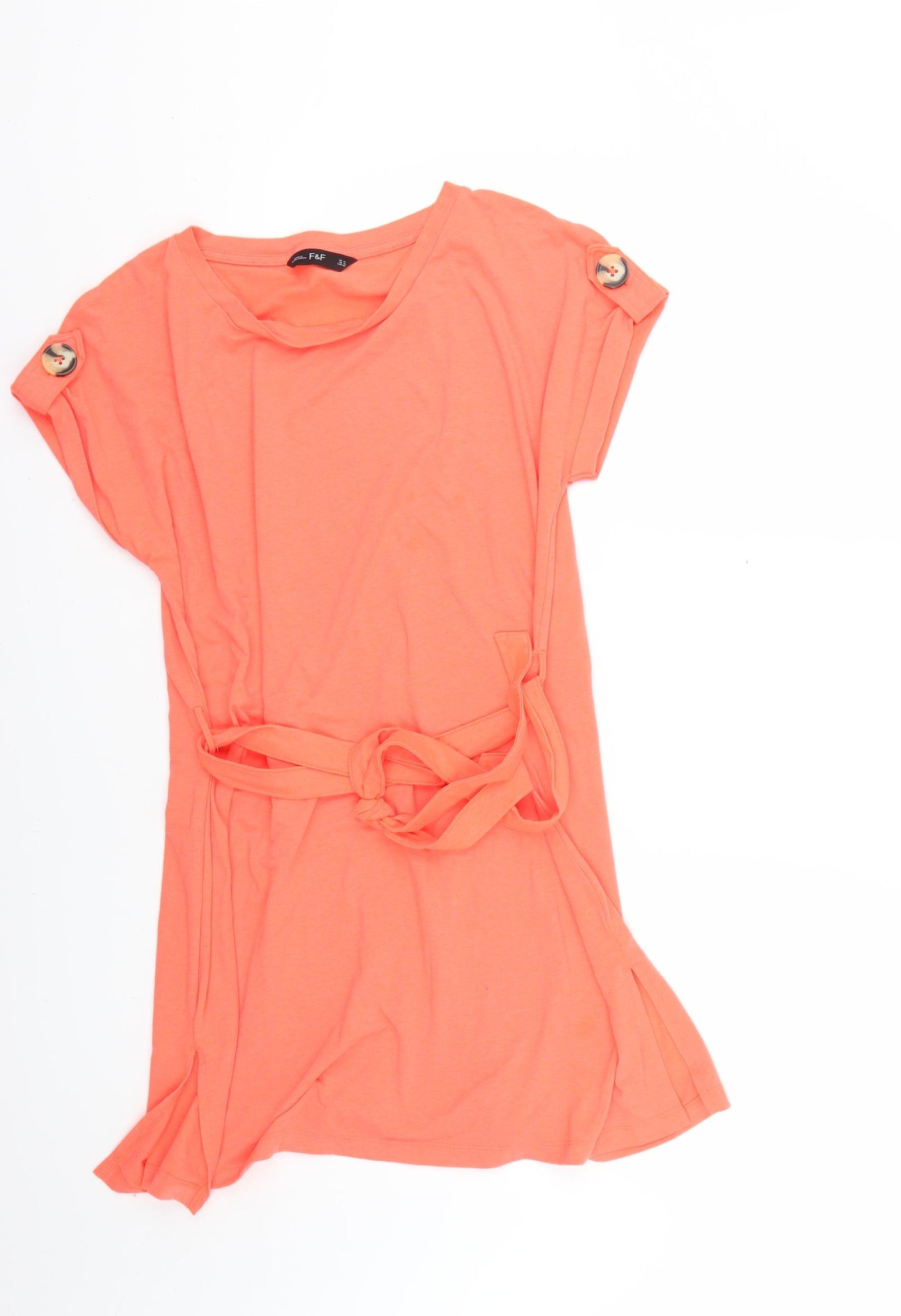 F&F Womens Orange   Basic T-Shirt Size 14