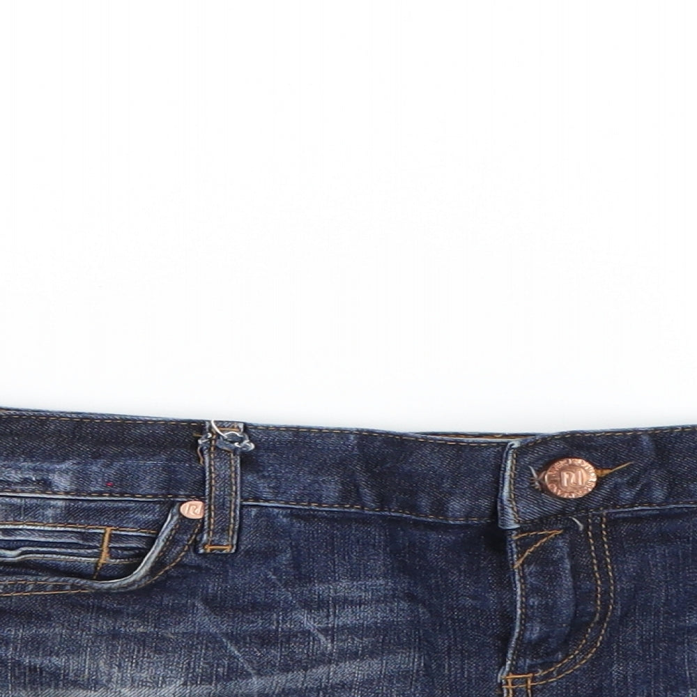 River Island Womens Blue   Cut-Off Shorts Size 12