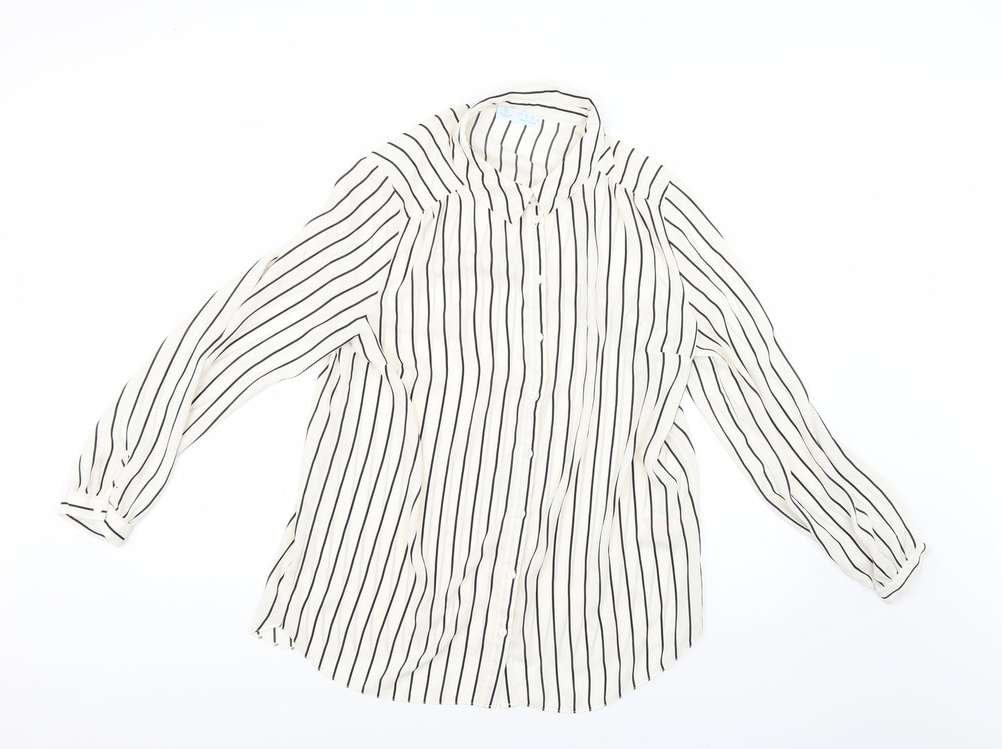 Primark Womens Multicoloured Striped  Basic Button-Up Size 14