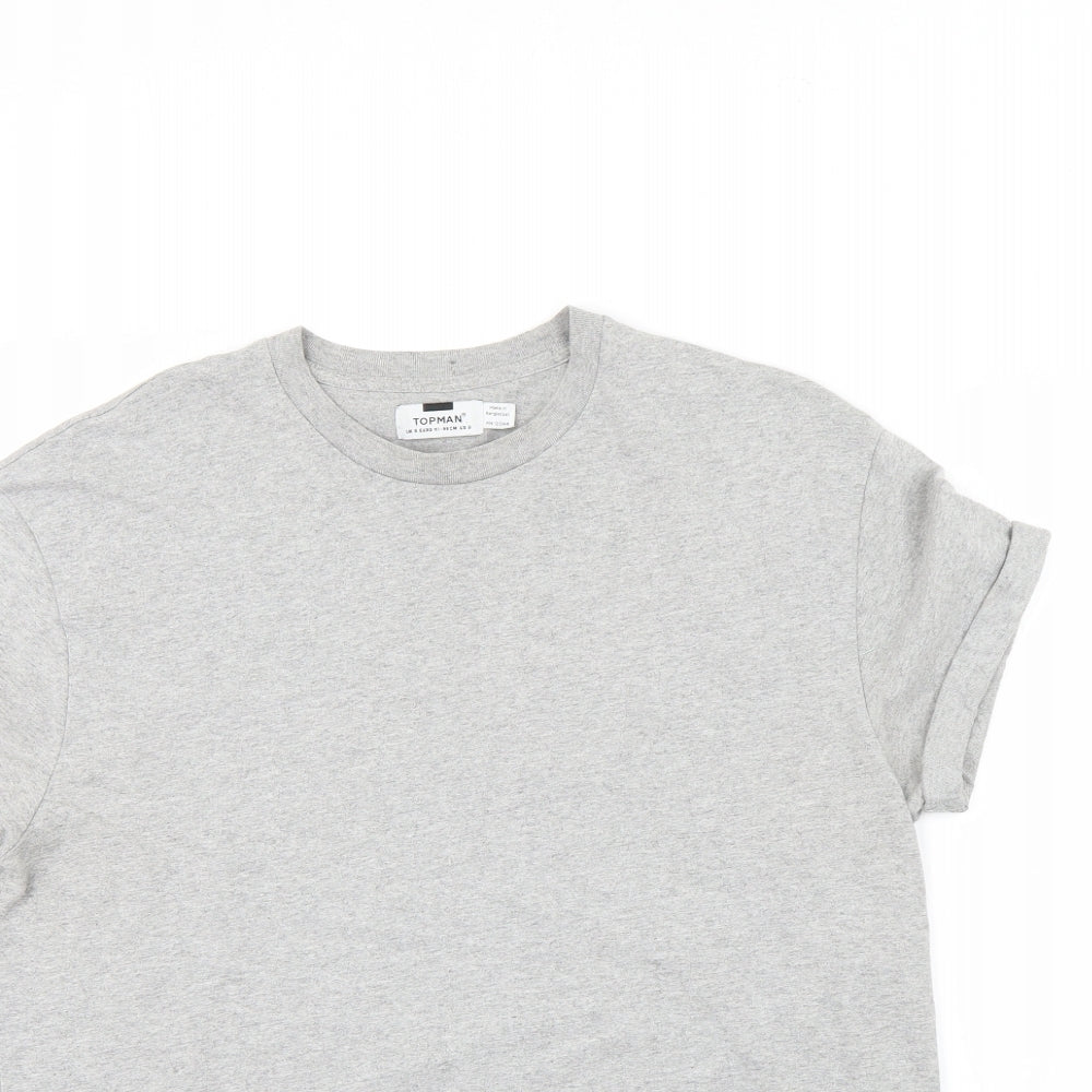 Topman Mens Grey    T-Shirt Size S