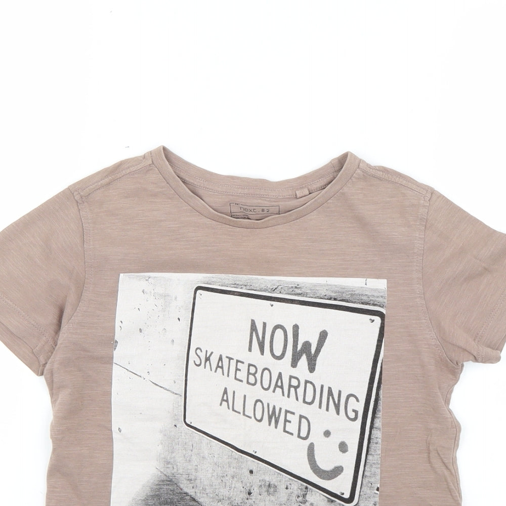 NEXT Boys Beige   Basic T-Shirt Size 7 Years