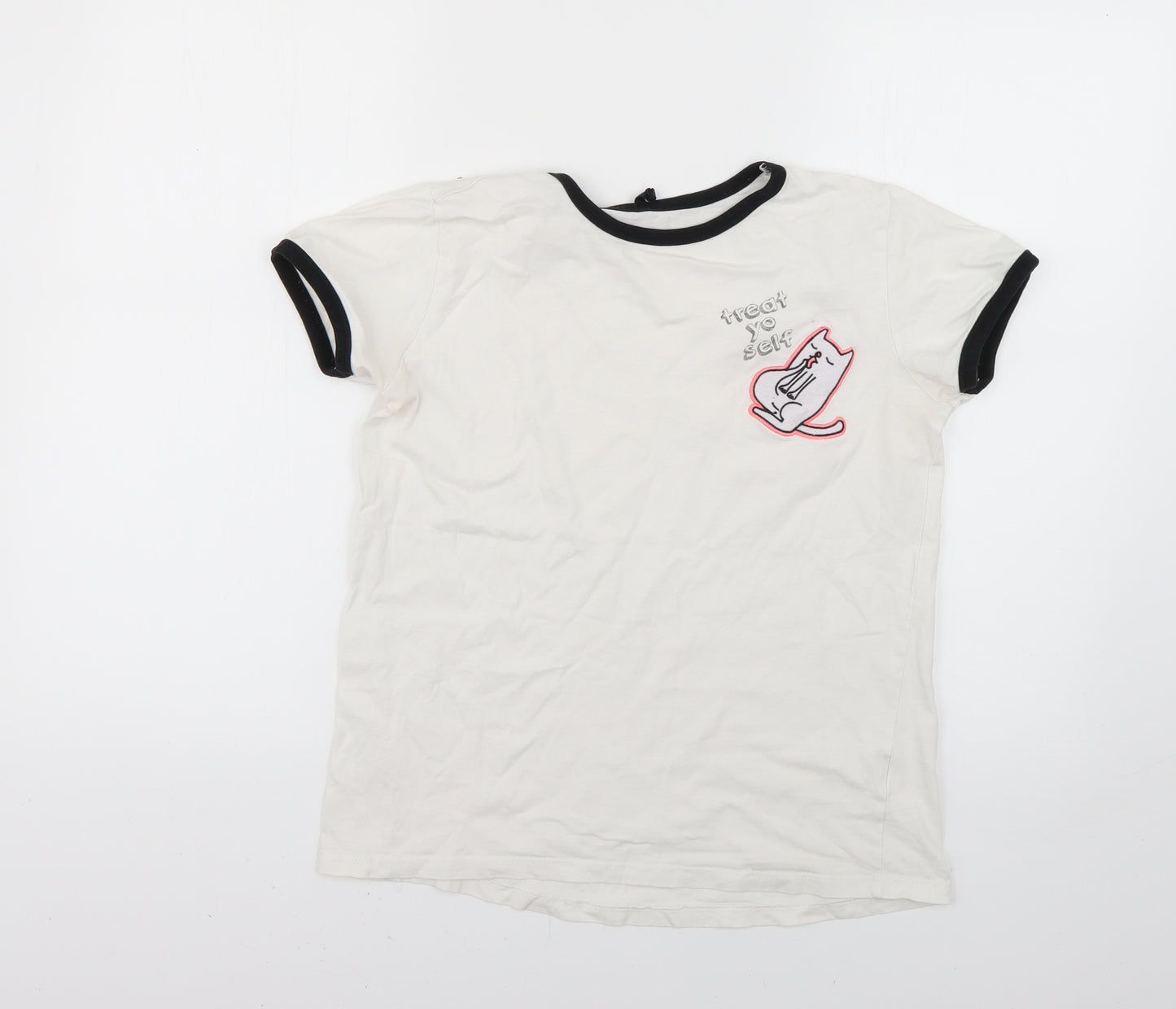 sinsey Womens White   Basic T-Shirt Size M