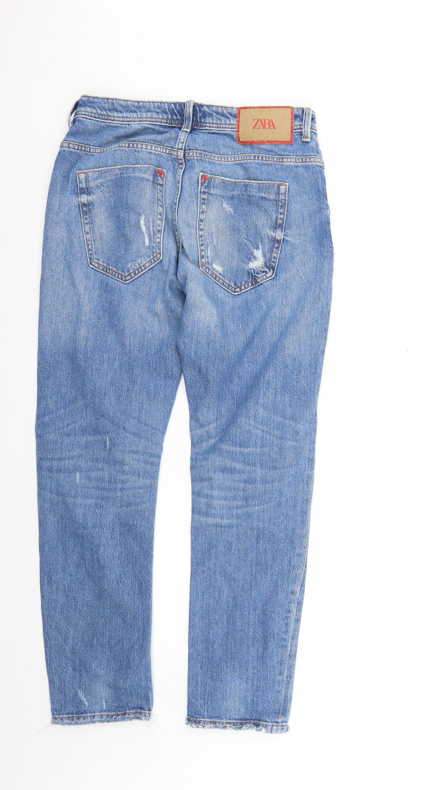 Zara Womens Blue   Straight Jeans Size 8 L26 in