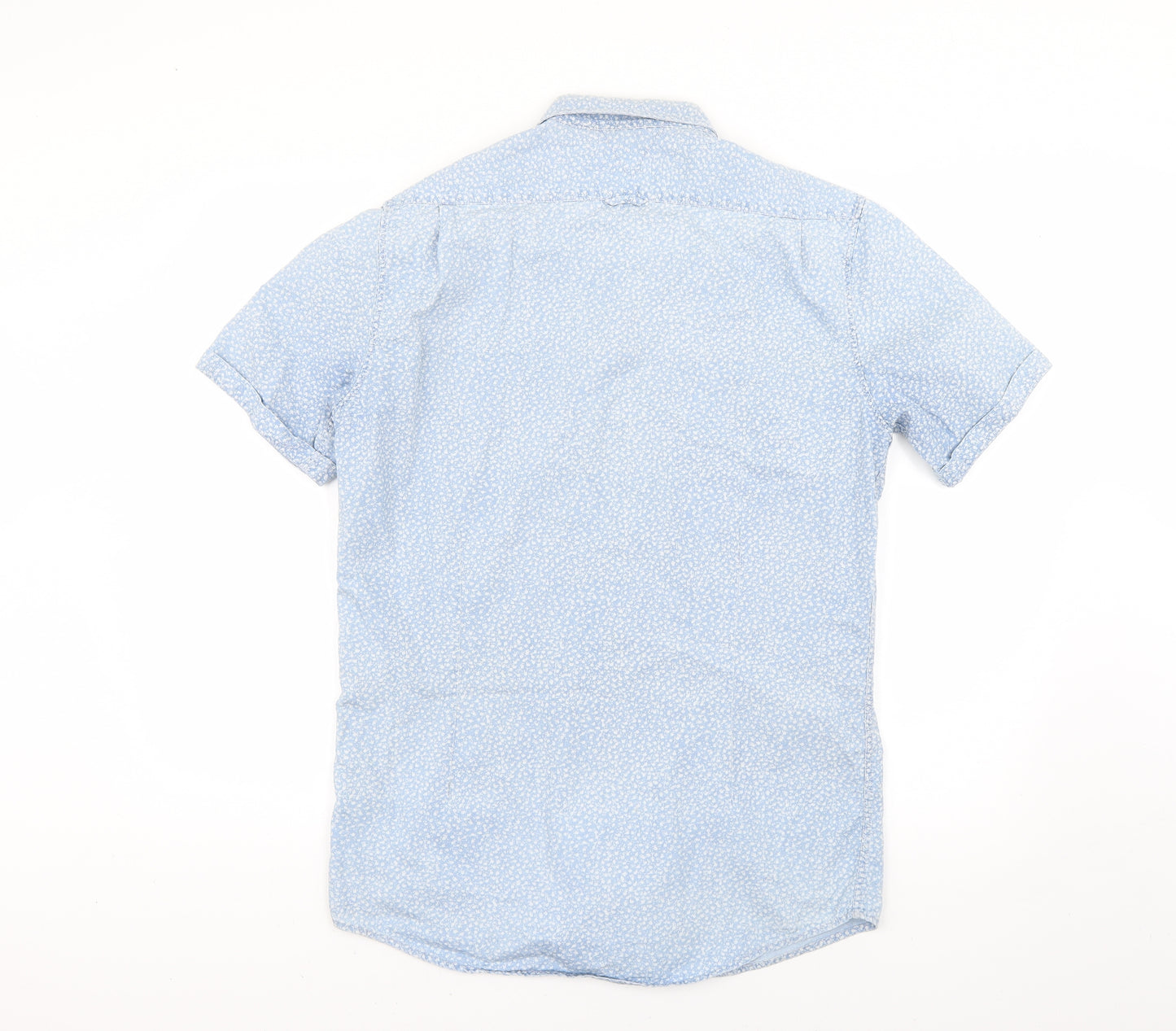 Industrie Mens Blue Floral   Button-Up Size M