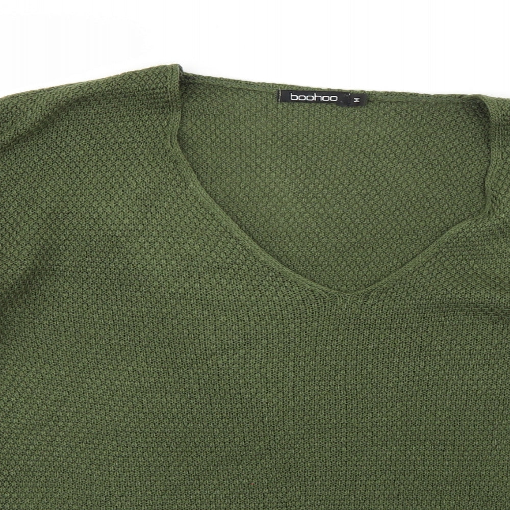 Boohoo Womens Green   Pullover Jumper Size M