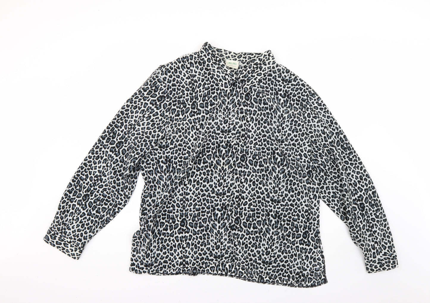 Kiwi Womens Multicoloured Animal Print  Basic Button-Up Size XL