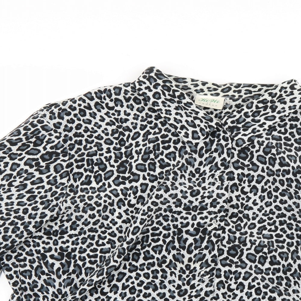 Kiwi Womens Multicoloured Animal Print  Basic Button-Up Size XL
