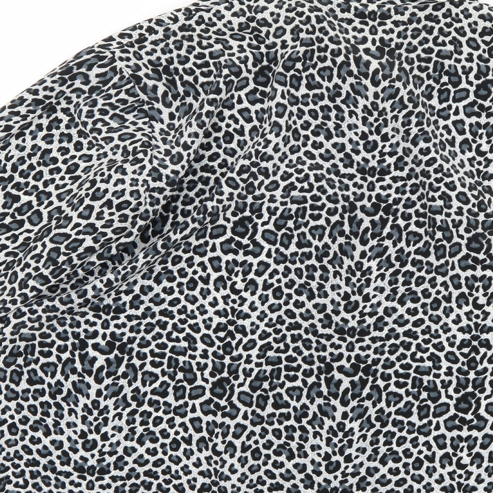 Kiwi Womens Multicoloured Animal Print  Basic Button-Up Size XL