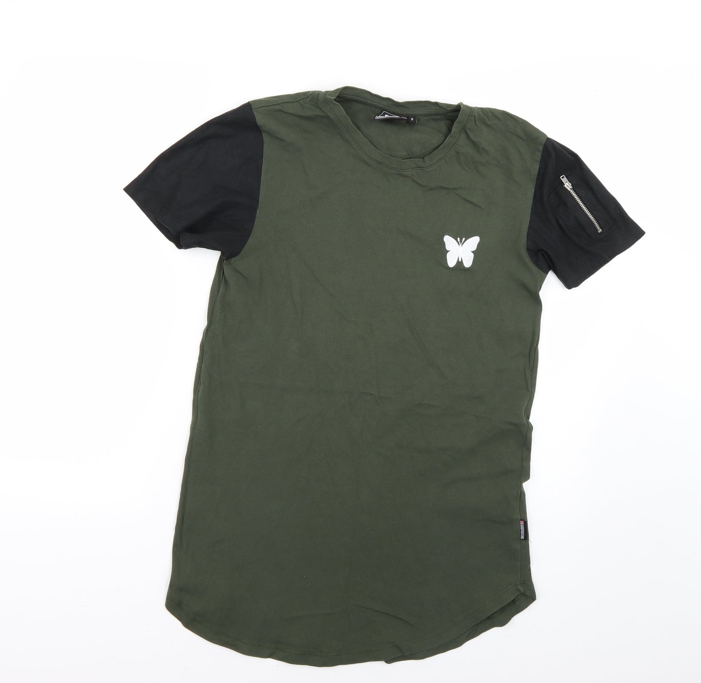 Good For Nothing Mens Green    T-Shirt Size S