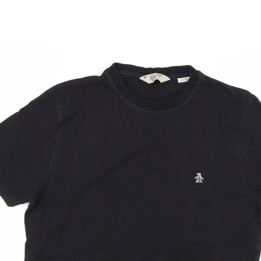 Penguin Mens Black    T-Shirt Size M