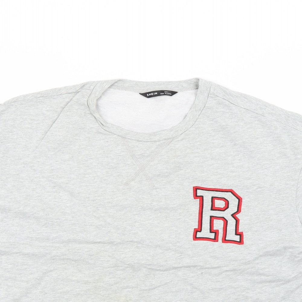 SheIn Mens Grey    T-Shirt Size S